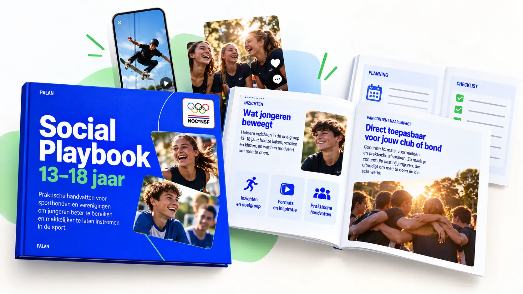 Social Playbook van Palan voor NOC*NSF, voor jongeren van 13 tot 18 jaar.